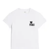 AMI Paris Tee-shirt Unisexe Coton Biologique Blanc excellent qulity 19