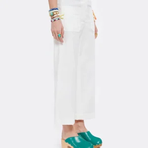 grande popularité Vanessa Bruno Pantalon Helias Coton Blanc 14