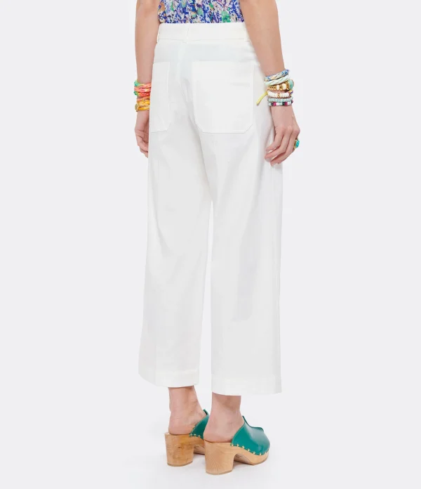 grande popularité Vanessa Bruno Pantalon Helias Coton Blanc 6