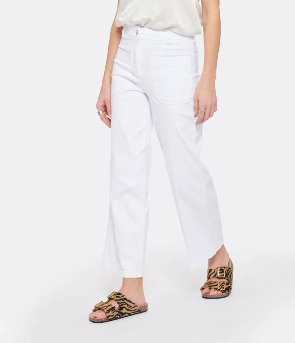 pas cher Vanessa Bruno Pantalon Helias Coton Blanc 5