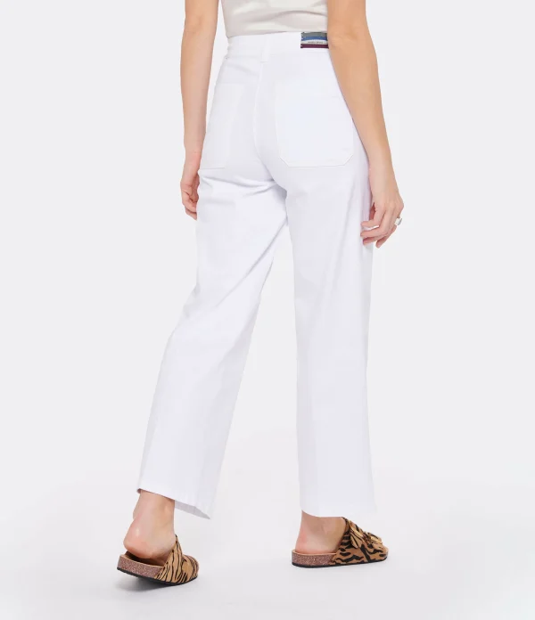 pas cher Vanessa Bruno Pantalon Helias Coton Blanc 6