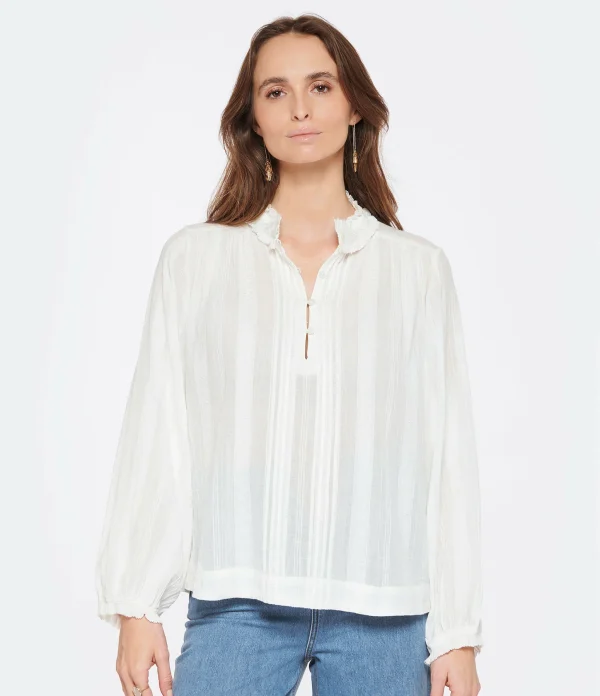 en ligne Vanessa Bruno Blouse Prado Coton Blanc 4