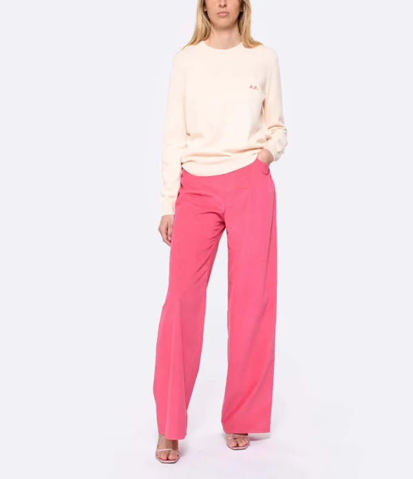 soldes ligne Vanessa Bruno Pantalon Tybalt Coton Fushia 4