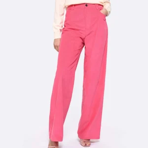 soldes ligne Vanessa Bruno Pantalon Tybalt Coton Fushia 13