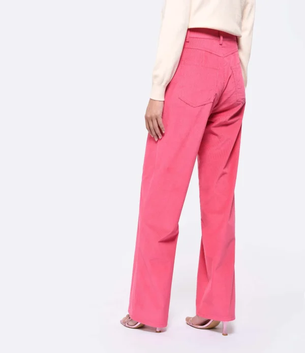 soldes ligne Vanessa Bruno Pantalon Tybalt Coton Fushia 6