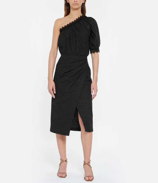 Livraison Standard/Rapide Vanessa Bruno Robe Midi Aureliane Noir 4