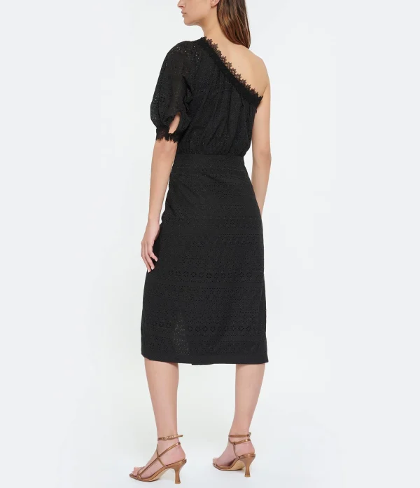 Livraison Standard/Rapide Vanessa Bruno Robe Midi Aureliane Noir 5