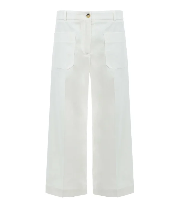 grande popularité Vanessa Bruno Pantalon Helias Coton Blanc 1