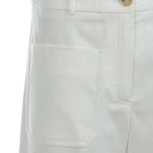 grande popularité Vanessa Bruno Pantalon Helias Coton Blanc 10