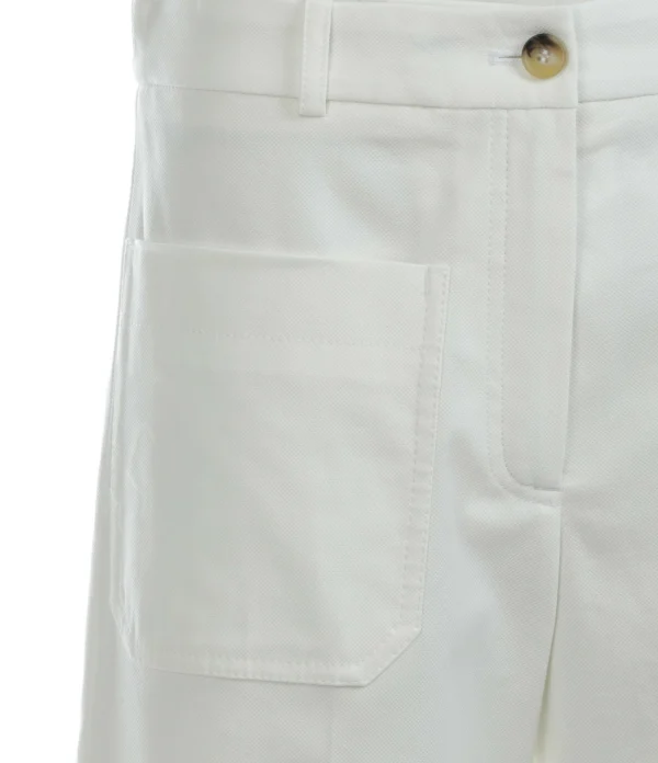 grande popularité Vanessa Bruno Pantalon Helias Coton Blanc 3