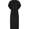 Vanessa Bruno Robe Midi Amarilla Soie Noir en promotion 13