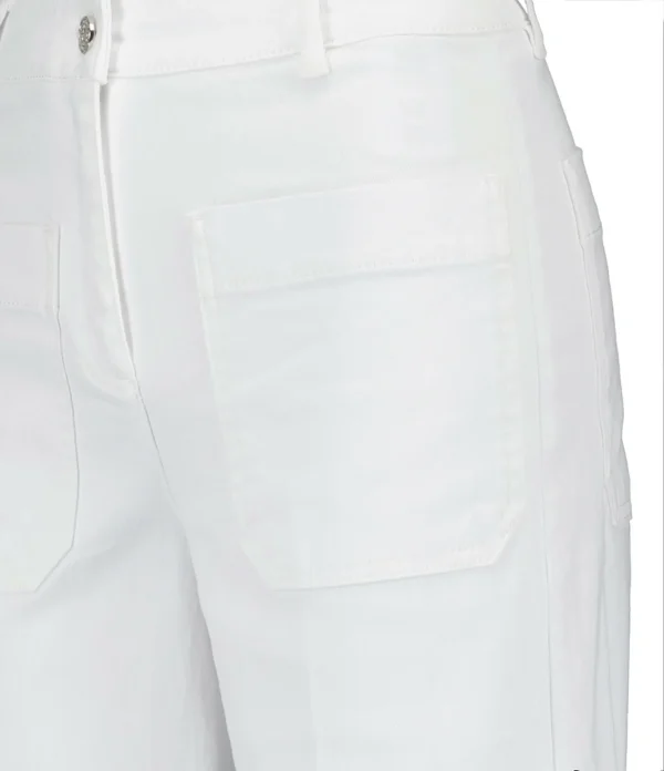 pas cher Vanessa Bruno Pantalon Helias Coton Blanc 3