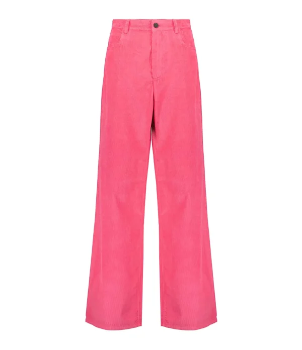 soldes ligne Vanessa Bruno Pantalon Tybalt Coton Fushia 1