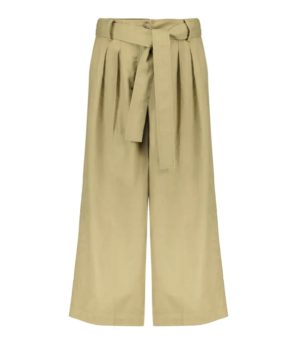 Vanessa Bruno Pantalon Leo Coton Kaki soldes magasin 1