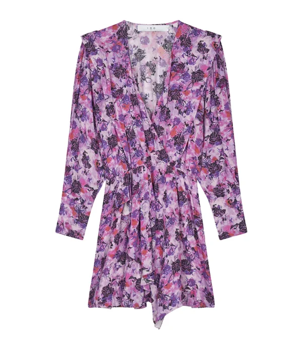 haute qualité IRO Robe Madea Imprimé Violet 1