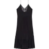 IRO Robe Midi Cliff Soie Noir en vente 14