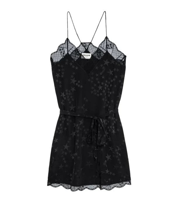 design à la mode Zadig & Voltaire Robe Ristyz Soie Noir 1