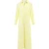 XIRENA Robe Longue Boden Coton Jaune vente pas cher en ligne 14