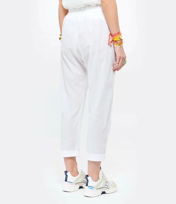 en ligne XIRENA Pantalon Fin Draper Coton Blanc 6