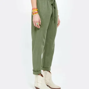 Meilleur Prix XIRENA Pantalon Fin Draper Coton Vert Olive 13