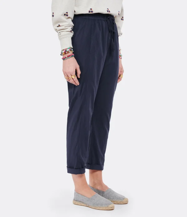 Satisfait ou Remboursé XIRENA Pantalon Fin Draper Coton Bleu Navy 5