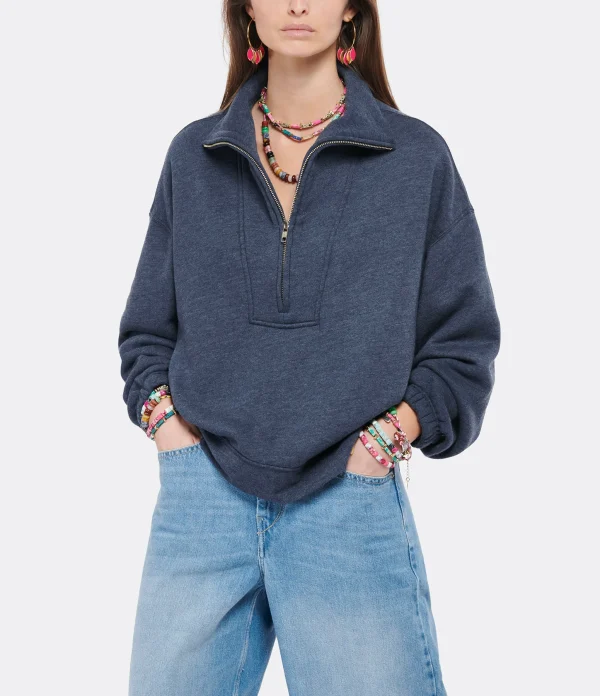 XIRENA Pull Oliver Bleu Navy soldes magasin 4