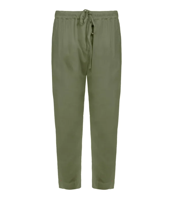 Meilleur Prix XIRENA Pantalon Fin Draper Coton Vert Olive 1