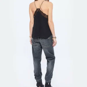 Zadig & Voltaire Top Caraco Christy Soie Noir boutique paris 12