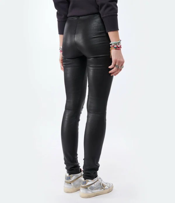 boutiqued en ligne Zadig & Voltaire Pantalon Pharel Cuir Noir 6