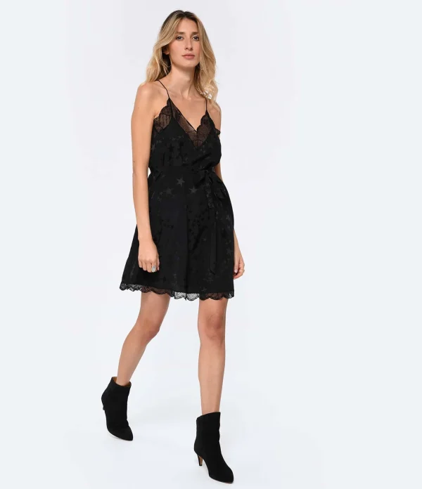 soldes de Noël Zadig & Voltaire Robe Ristyz Soie Noir 3