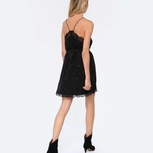 soldes de Noël Zadig & Voltaire Robe Ristyz Soie Noir 9