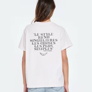 Zadig & Voltaire Tee-shirt Omma ZV Coton Rose Pastel grande promotion 15