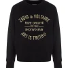 achat pas cher Zadig & Voltaire Sweatshirt Upper Blason Coton Noir 17