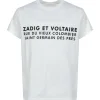 Top ventes Zadig & Voltaire Tee-shirt Zoe ZV Address Coton Blanc 8