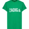 Achat Zadig & Voltaire Tee-shirt Zoe ZV Coton Vert Garden 17