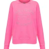 Zadig & Voltaire Sweatshirt Upper Blason Coton Rose Fluo remise en ligne 20