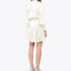 acheter en ligne Zimmermann Robe Wrap Soie Crème 12