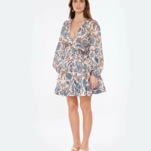 Zimmermann Robe Vitali Lin Fleuri Bleuet a Prix Discount 10