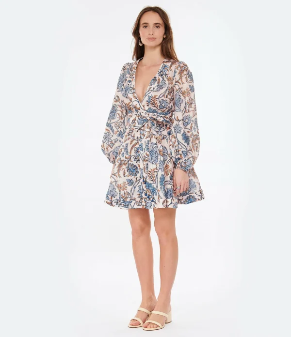 Zimmermann Robe Vitali Lin Fleuri Bleuet a Prix Discount 4