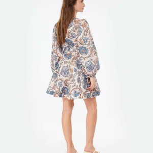 Zimmermann Robe Vitali Lin Fleuri Bleuet a Prix Discount 12